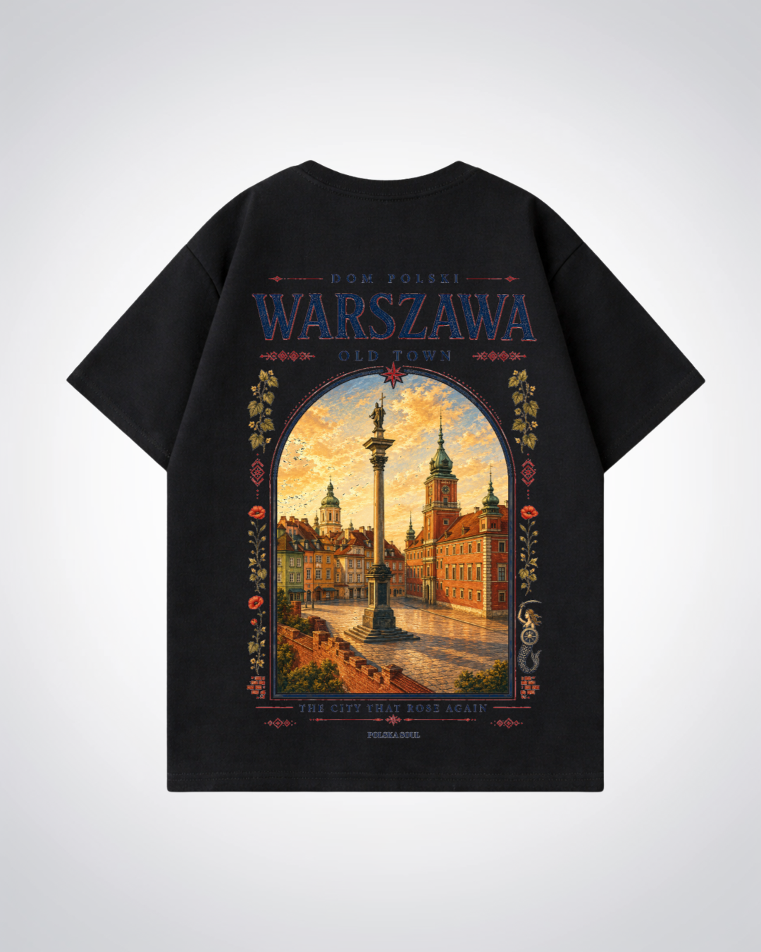 Warszawa Oversized Shirt - Black Back (Designed)