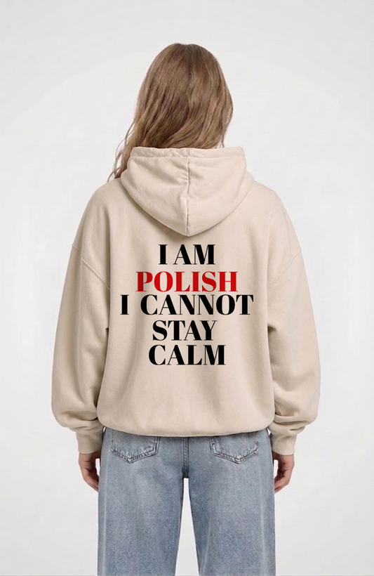 I Am Polish Oversized Hoodie