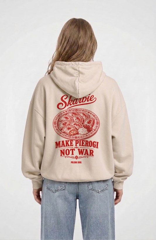 Make Pierogi Not War Oversized Hoodie