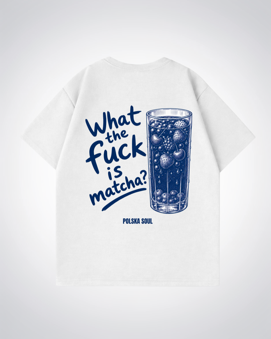 WTF is matcha Oversized Shirt - White Back (Designed)
