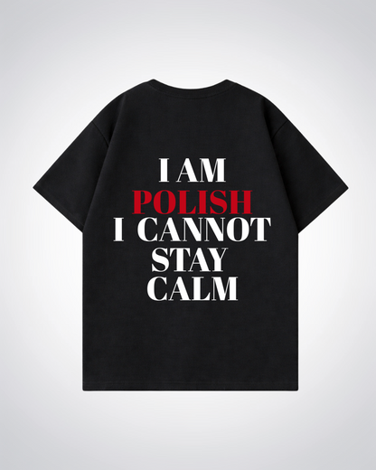I am Polish Oversized Shirt - Black Back (Designed)