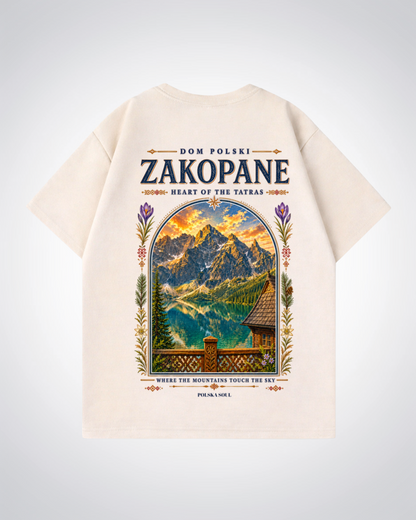 Zakopane Oversized Shirt - Beige Back (Designed)