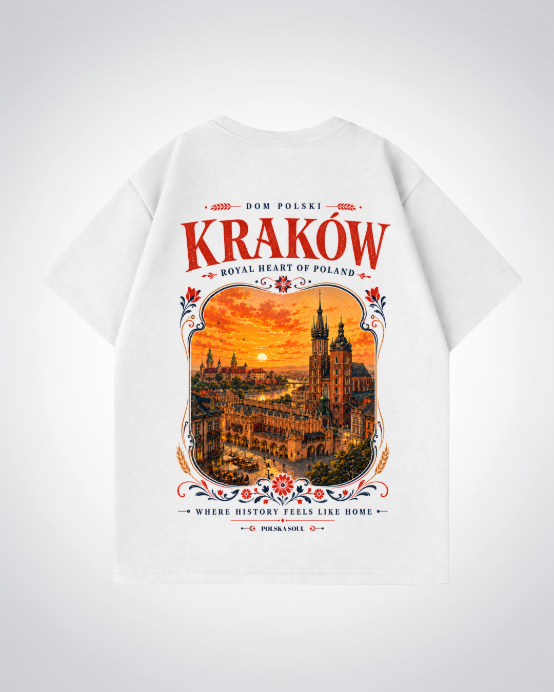 Krakow Oversized Shirt - White Back (Designed)