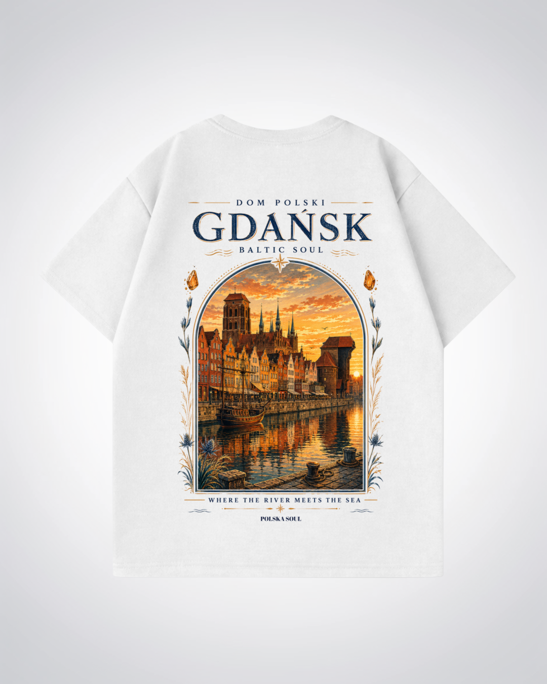 Gdansk Oversized Shirt - White Back (Designed)