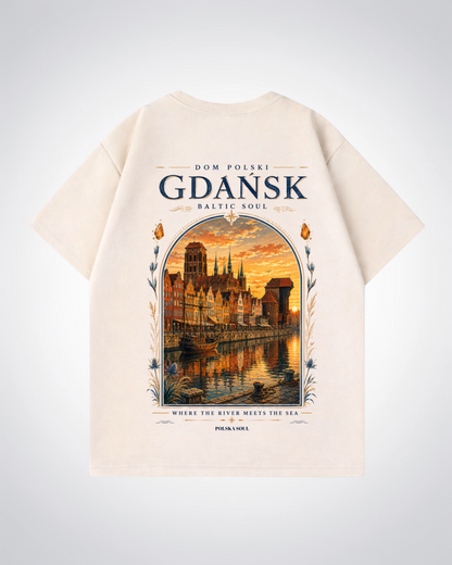 Gdansk Oversized Shirt - Beige Back (Designed)