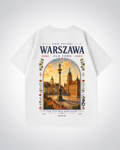 Warszawa Oversized Shirt - White Back (Designed)