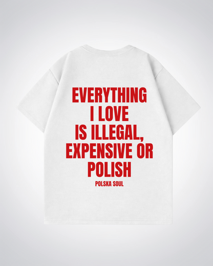 Everything I love Oversized Shirt - White Back (Designed)
