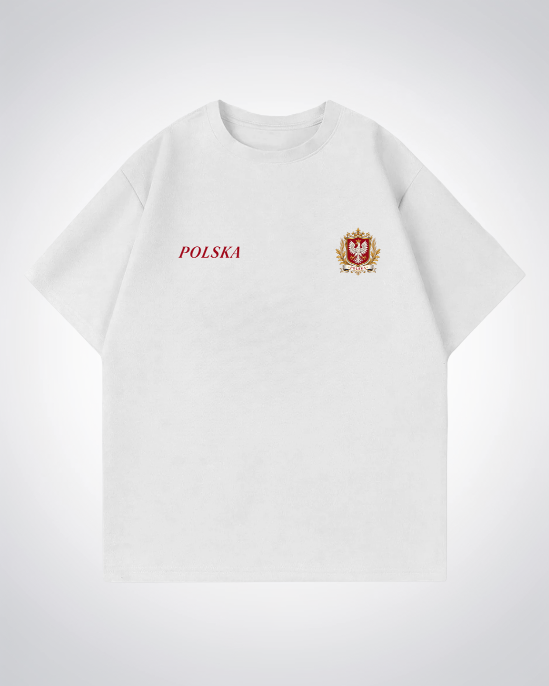 Polska Oversized Shirt - White Front (Designed)
