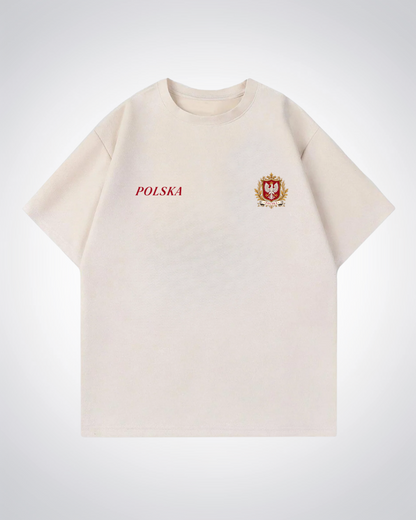 Polska Oversized Shirt - Beige Front (Designed)