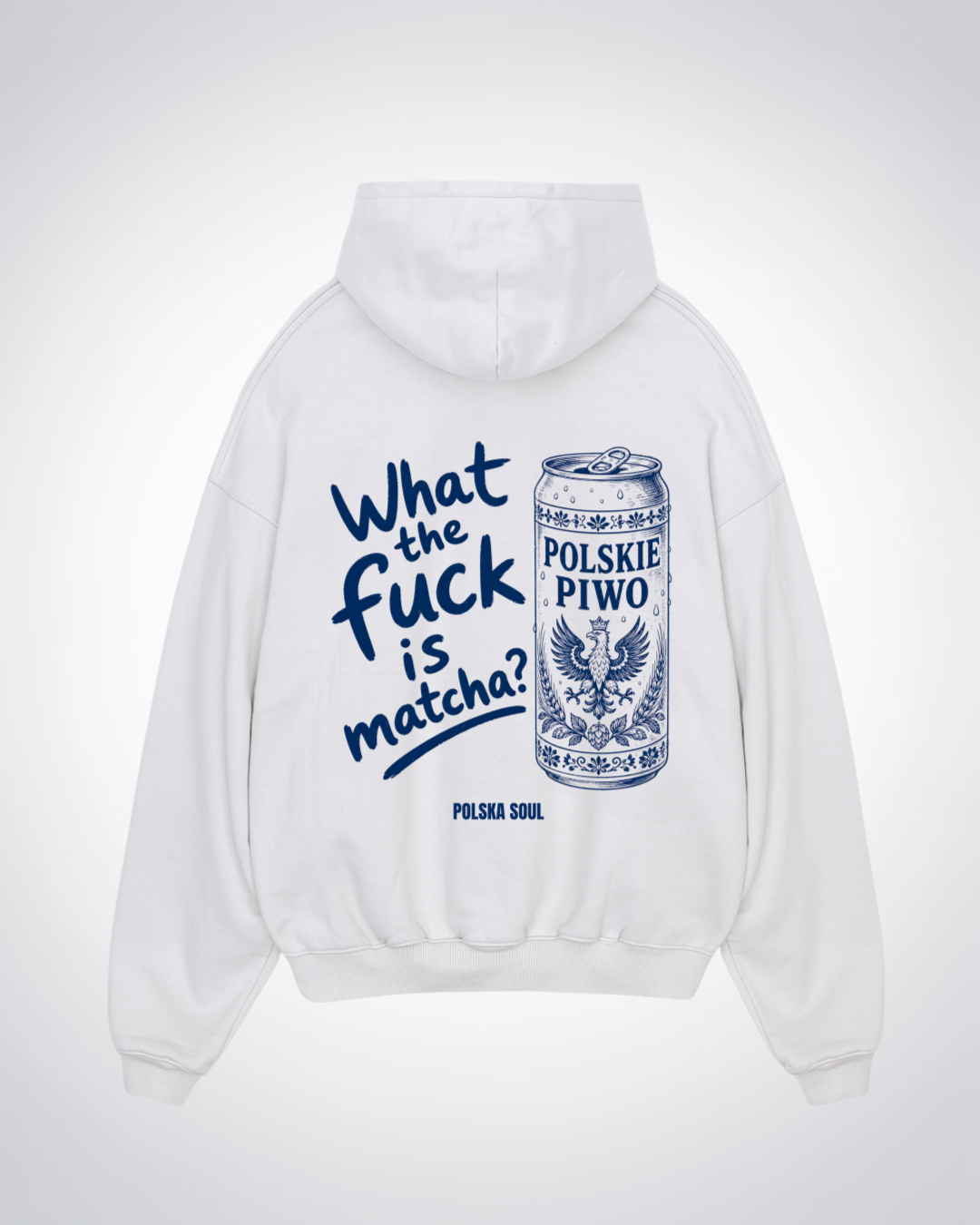 WTF is matcha Oversized Hoodie - White Back (Designed)