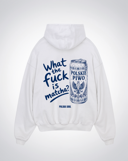 WTF is matcha Oversized Hoodie - White Back (Designed)