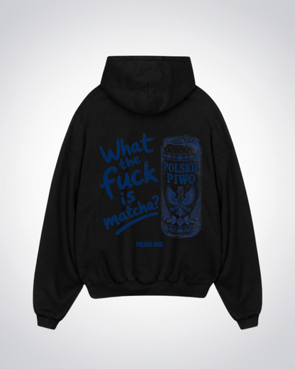 WTF is matcha Oversized Hoodie - Black Back (Designed)