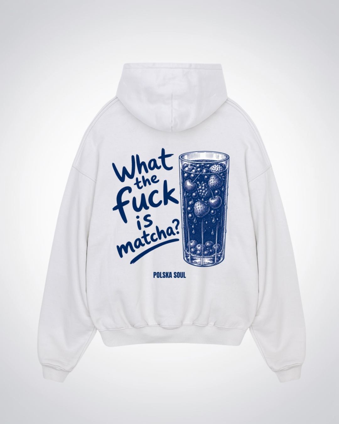 WTF is matcha Oversized Hoodie - White Back (Designed)
