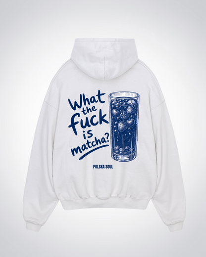 WTF is matcha Oversized Hoodie - White Back (Designed)