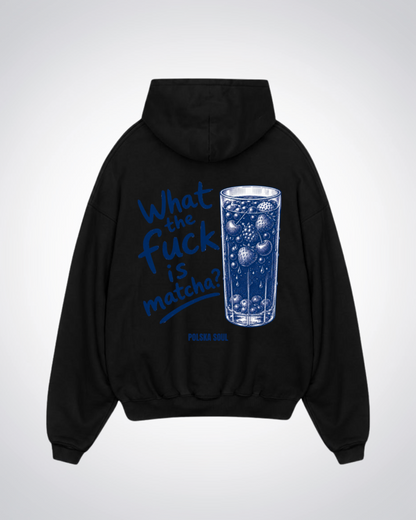 WTF is matcha Oversized Hoodie - Black Back (Designed)