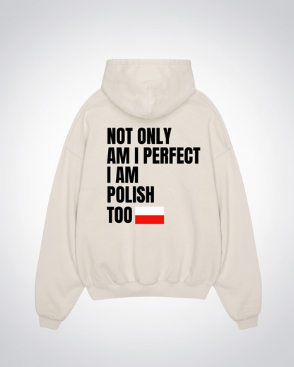 Not Only Perfect Oversized Hoodie - Beige Back (Designed)