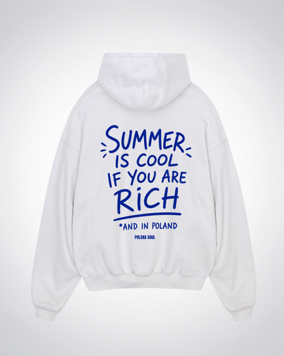 Summer is Cool in Poland Oversized Hoodie - White Back (Designed)