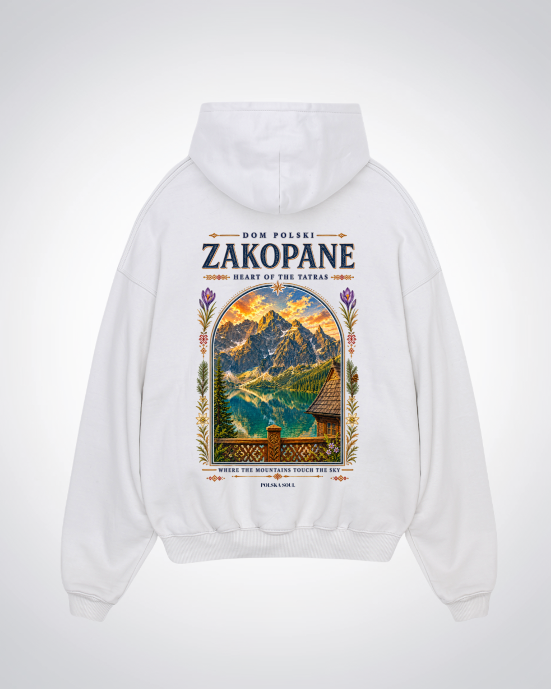 Zakopane Oversized Hoodie - White Back (Designed)