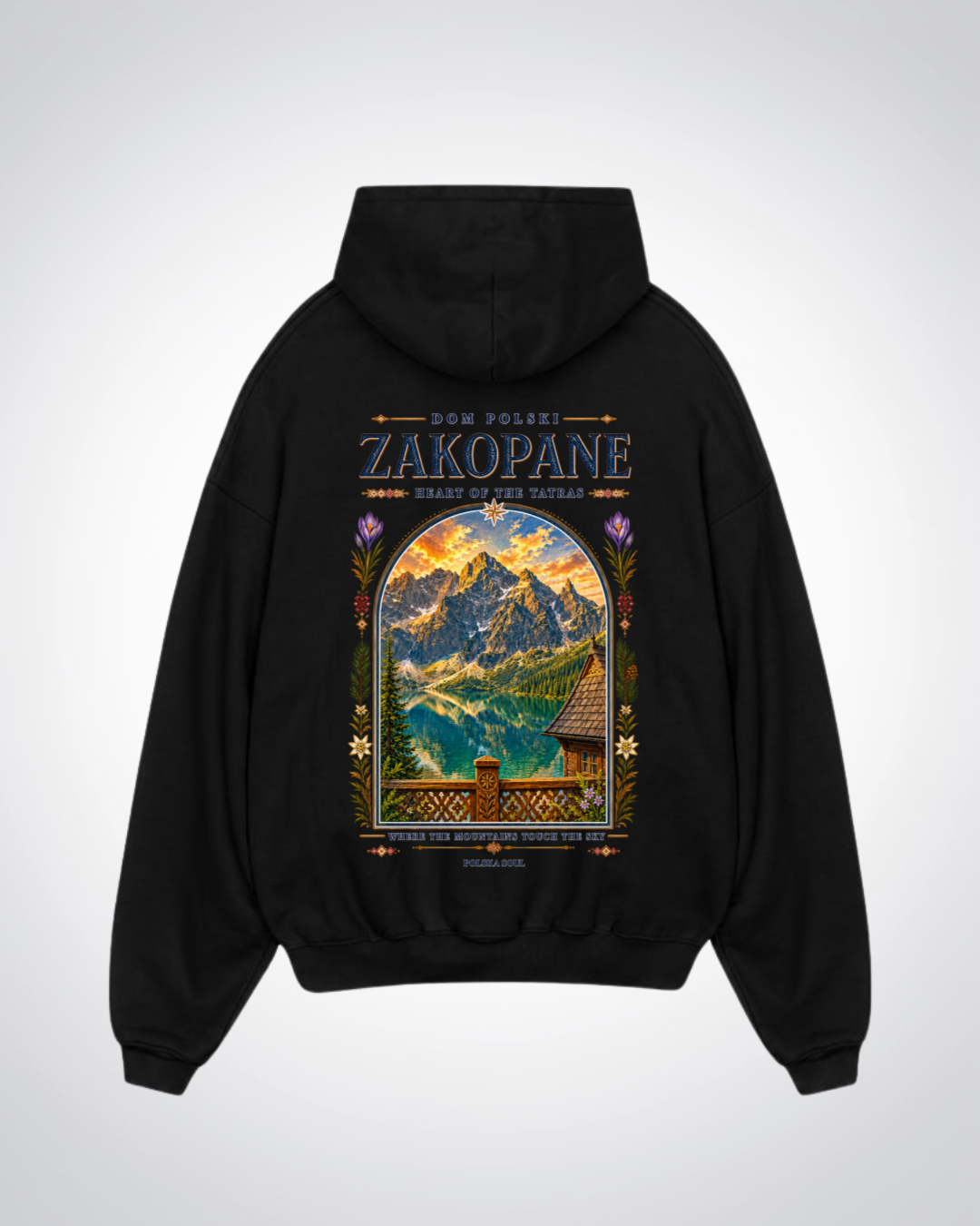 Zakopane Oversized Hoodie - Black Back (Designed)