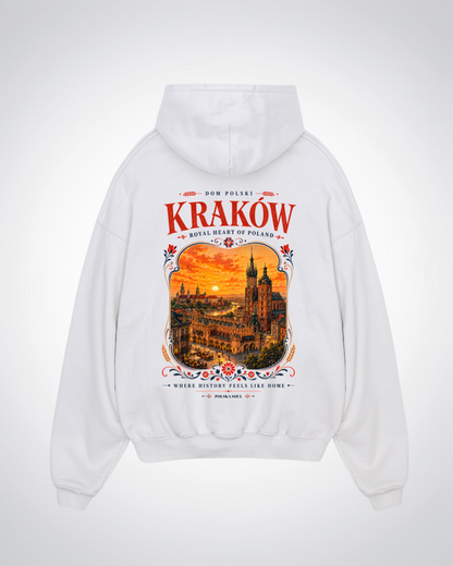 Krakow Oversized Hoodie - White Back (Designed)