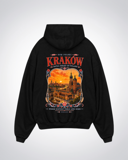 Krakow Oversized Hoodie - Black Back (Designed)