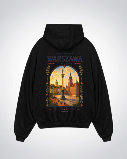 Warszawa Oversized Hoodie - Black Back (Designed)