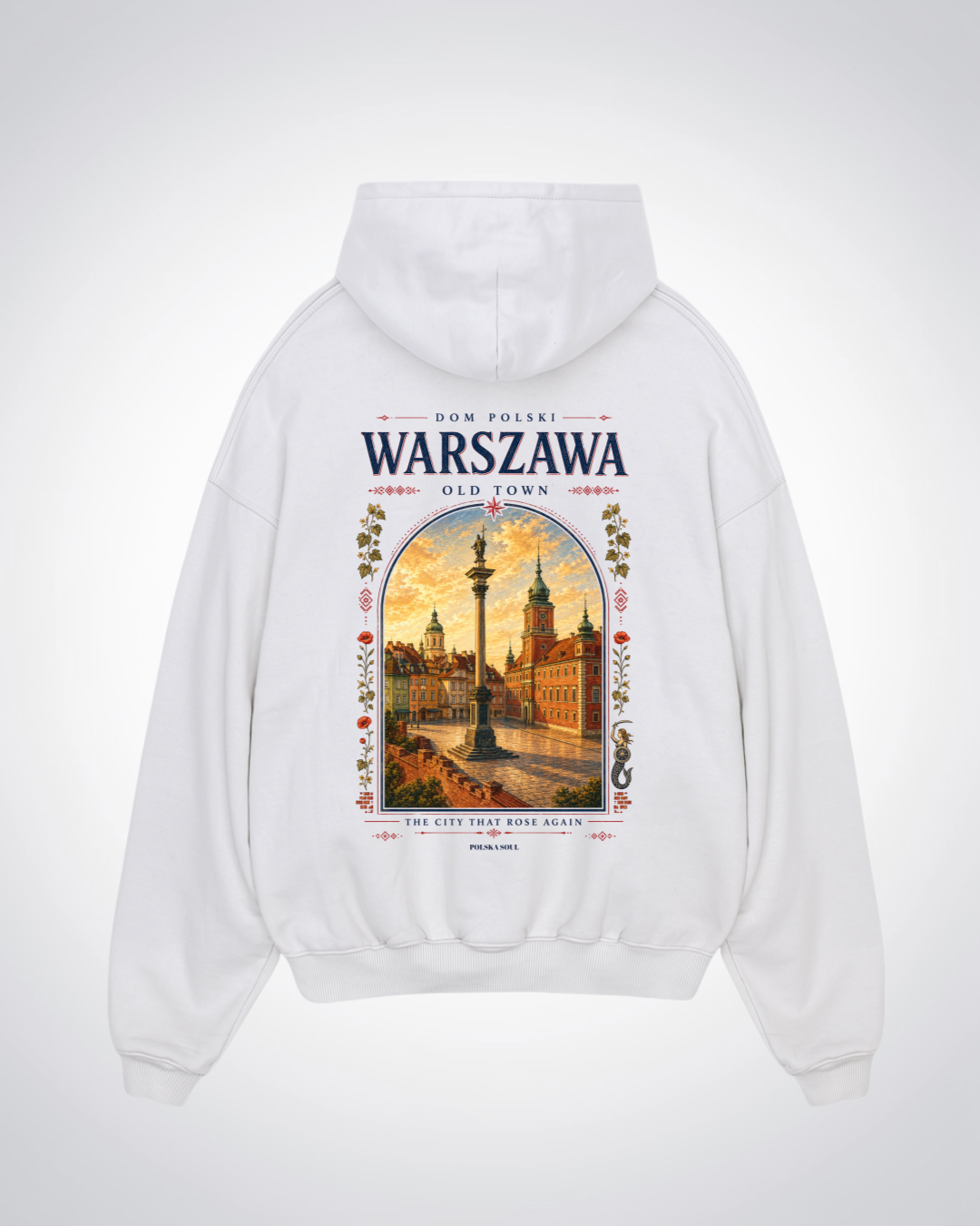 Warszawa Oversized Hoodie - White Back (Designed)