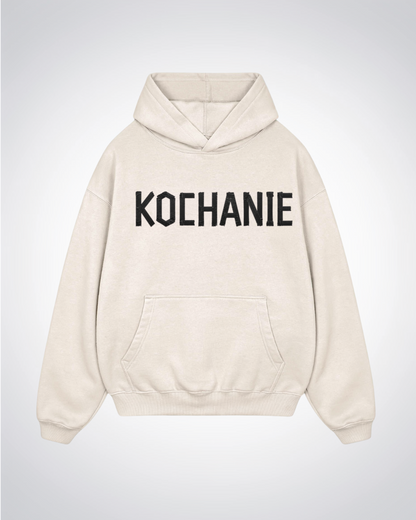 KOCHANIE Oversized Hoodie - Beige Front (Designed)