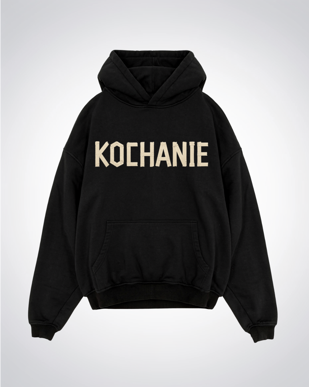 KOCHANIE Oversized Hoodie - Black Front (Designed)
